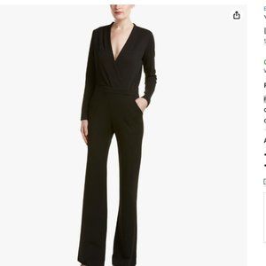 Yoana Baraschi Black Crepe Stretch jumpsuit Size Small